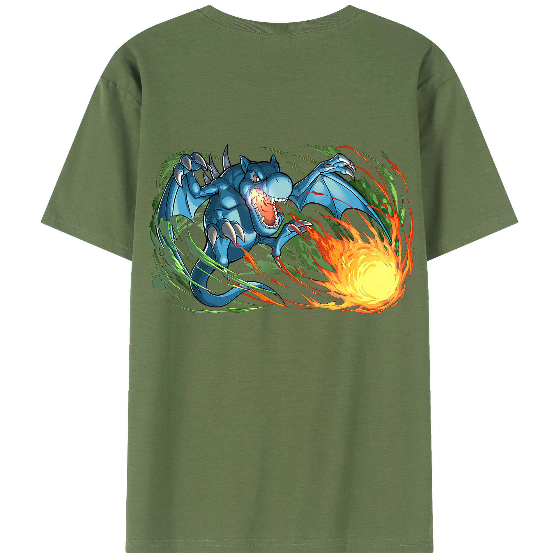 （画像用） 遊☆戯☆王 Yu-Gi-Oh! 綿100％ メンズ半袖Tシャツ（バックプリント） 通気性
